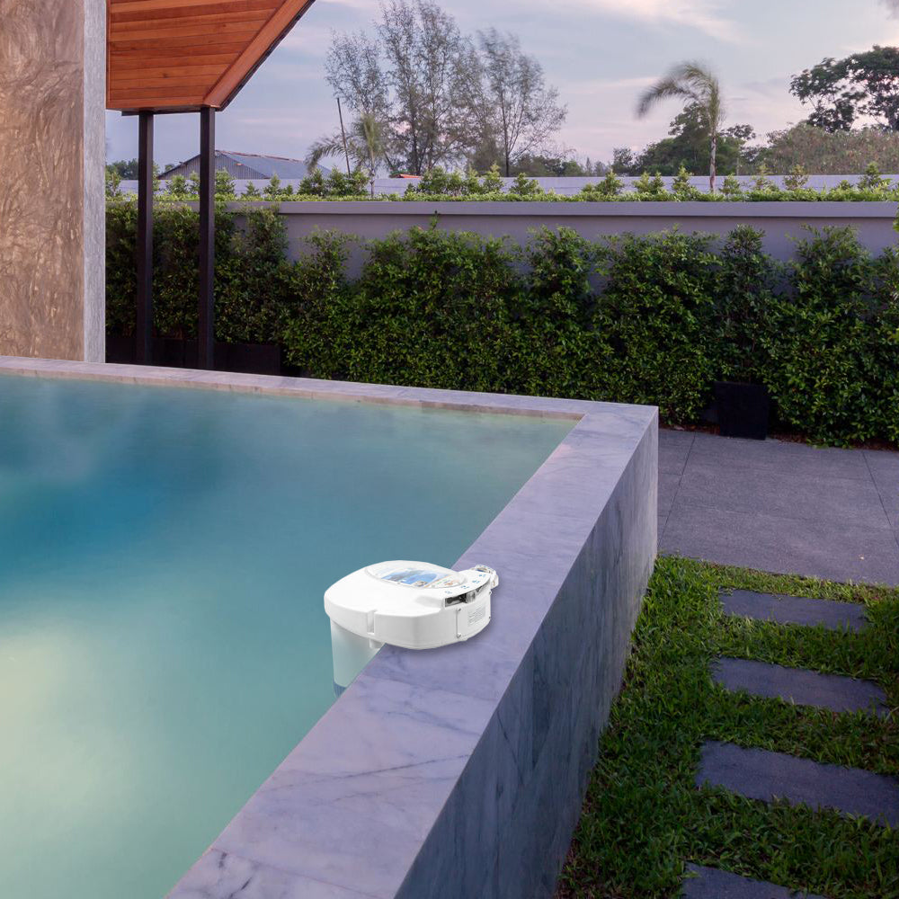 Swimming Pool Alarm, In-Ground Wireless Connection Pool Immersion Alarm Detector Rechargeable Battery Powered Underwater Motion Sensor for Kid Pet Safety Wireless Remote Receiver