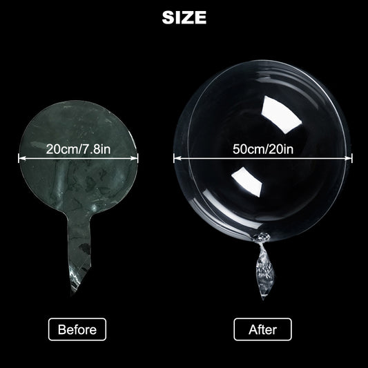 10 PCS LED Light Up Balloons, Clear BoBo Balloons with Colorful String Lights, Glow in the Dark Balloons, Flashing Led Neon Bubble Balloons