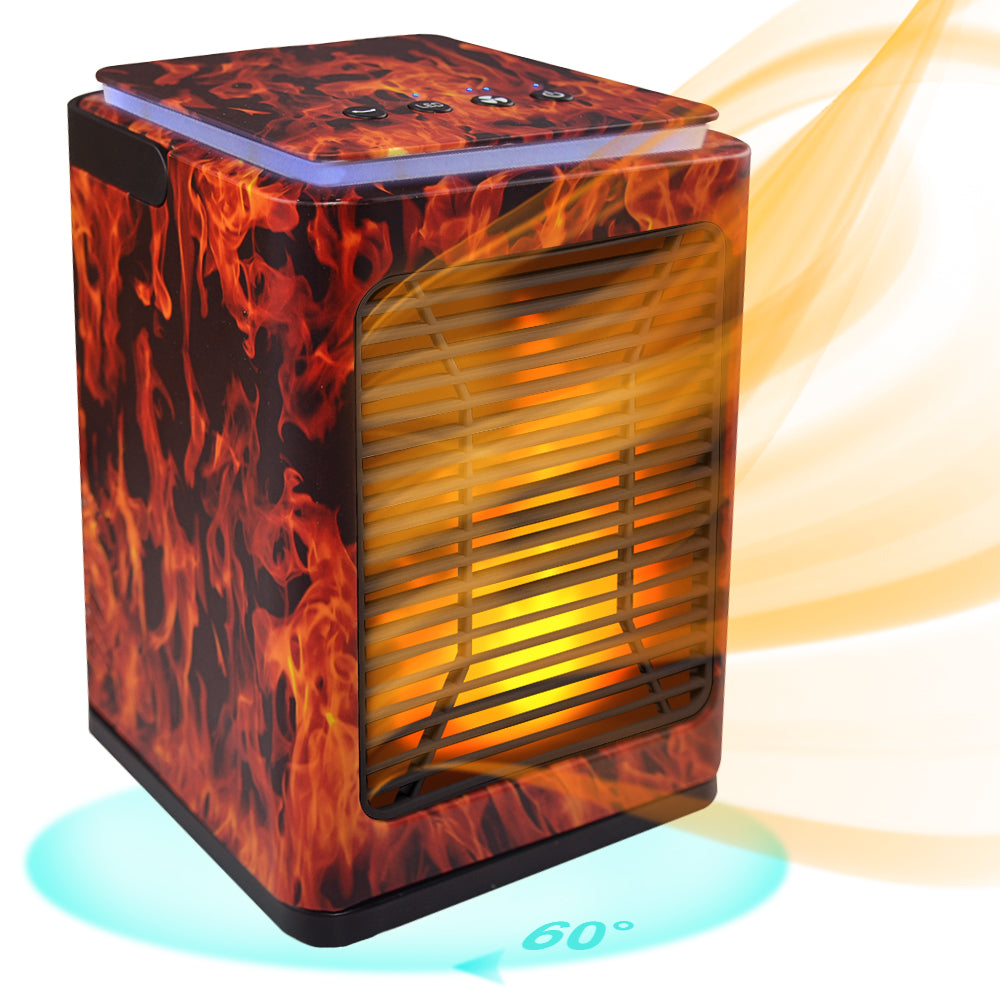 Portable Space Heater, 1500W Electric Swingable Fan Heater, Personal Adjustable Wind Fast Heating Fan with Night Light Timer Thermostat, Tip-Over & Overheat Protection, Quiet for Home Office Use