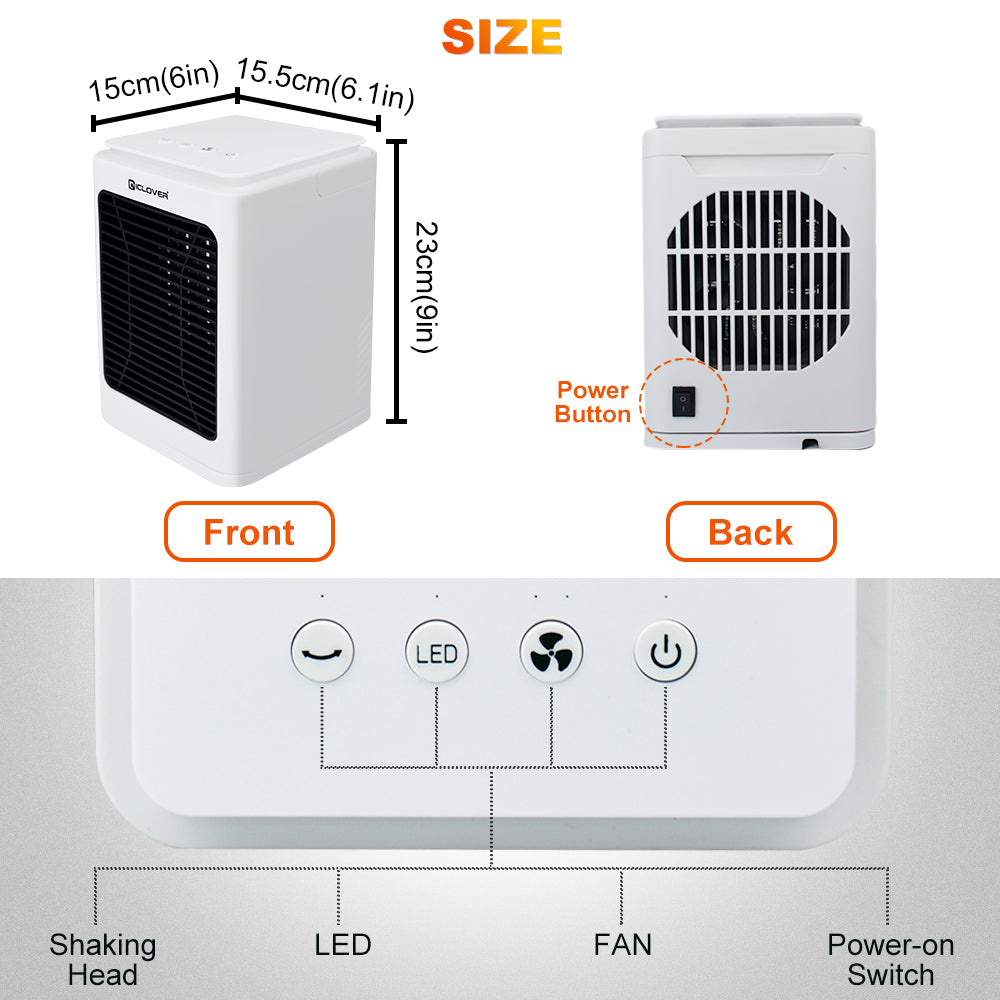 Portable Space Heater, 1500W Electric Swingable Fan Heater, Personal Adjustable Wind Fast Heating Fan with Night Light Timer Thermostat, Tip-Over & Overheat Protection, Quiet for Home Office Use